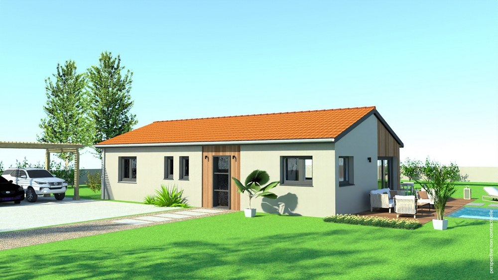 Maison à ossature bois Viebois à Saint-Sixte (42)